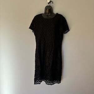 Isaac Mizrahi Live Medium Stretch Lace Short Sleeve Dress